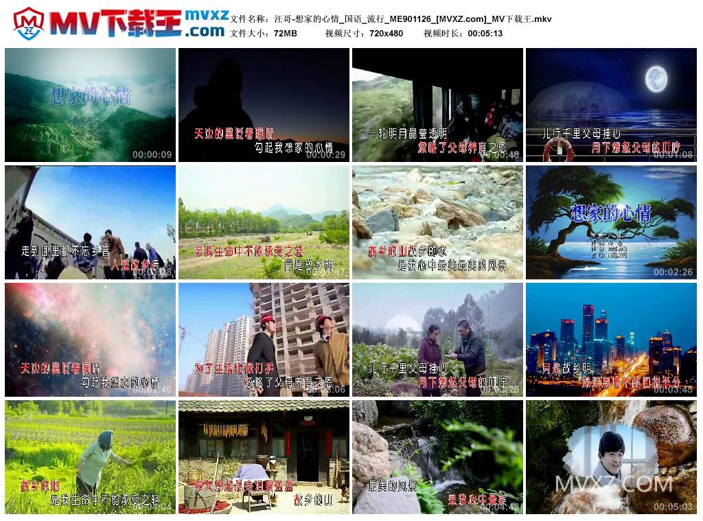 汪哥-想家的心情_国语_流行_ME901126